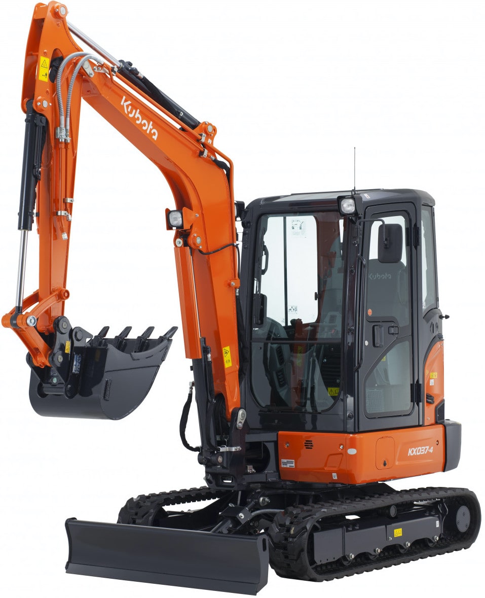 Мини-экскаватор Kubota KX037-4 купить у производителя — Официальный  дистрибьютор Kubota